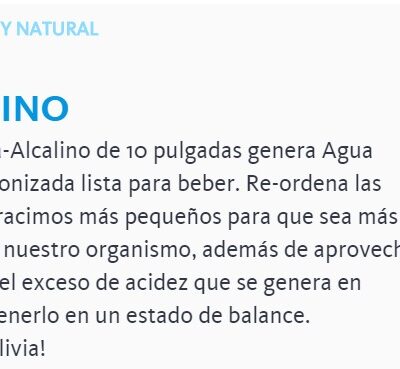 Cartucho extra alcalino de 10 pulgadas