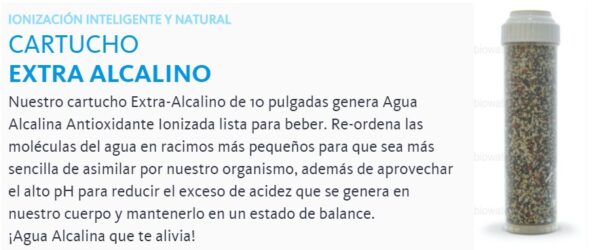 Cartucho extra alcalino de 10 pulgadas